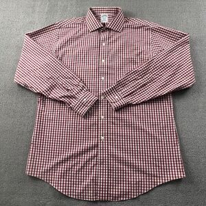 Brooks Brothers Shirt Adult Size 16.5 - 35 Check Button Up Long Sleeve Casual